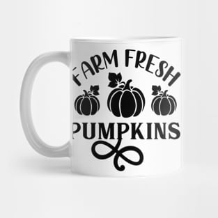 Farm Fresh Pumpkins Simple Lettering Mug